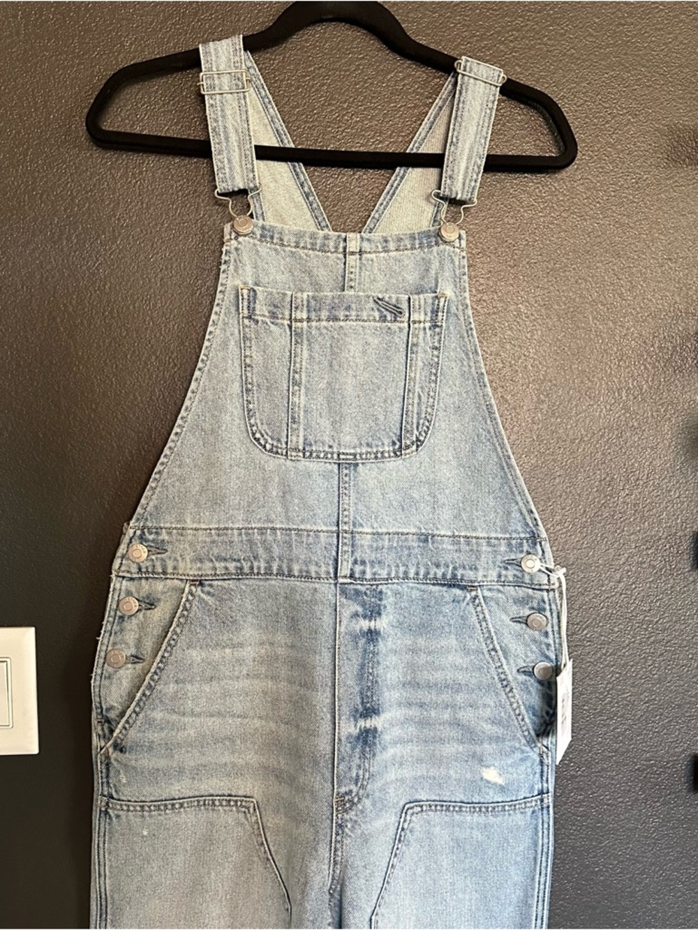 Pistola Arden Aloha Denim Overalls Size 26 Wide Leg Utility Double Panel Legs - Picture 4 of 9